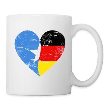 Somalia Germany Flag Heart - Mug - white - Right