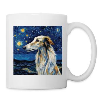 Borzoi Sternennacht - Tasse - Weiß - Rechts
