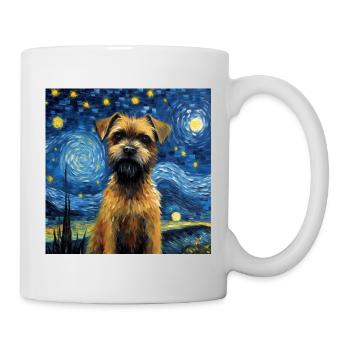 Border Terrier Sternennacht - Tasse - Weiß - Rechts