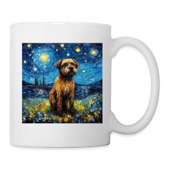 Border Terrier Sternennacht - Tasse - Weiß - Rechts