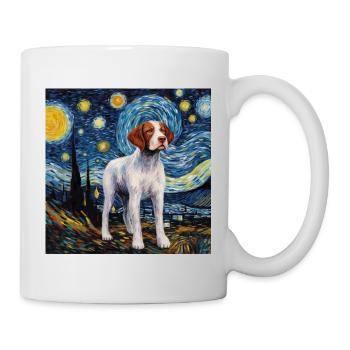 Epagneul Breton Nuit étoilée - Mug blanc - blanc - Droite