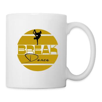 Breakdance logo yellow black - Mug - white - Right