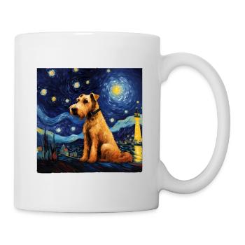 Airedale Terrier Sternennacht - Tasse - Weiß - Rechts