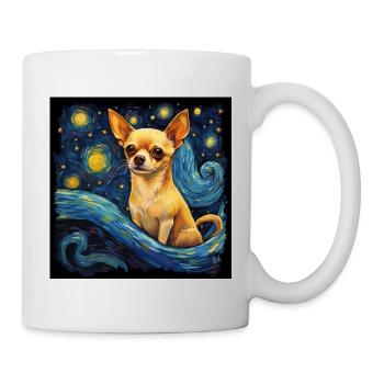 Chihuahua Sternennacht - Tasse - Weiß - Rechts