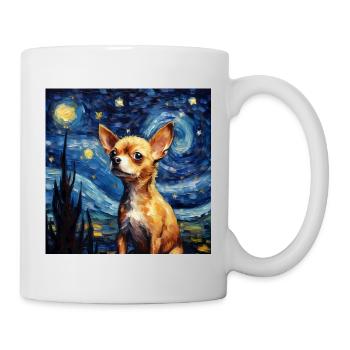 Chihuahua Sternennacht - Tasse - Weiß - Rechts