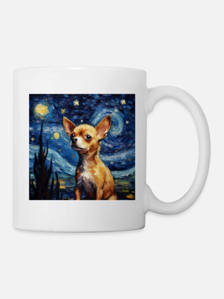 Chihuahua Nuit étoilée - Mug blanc - blanc