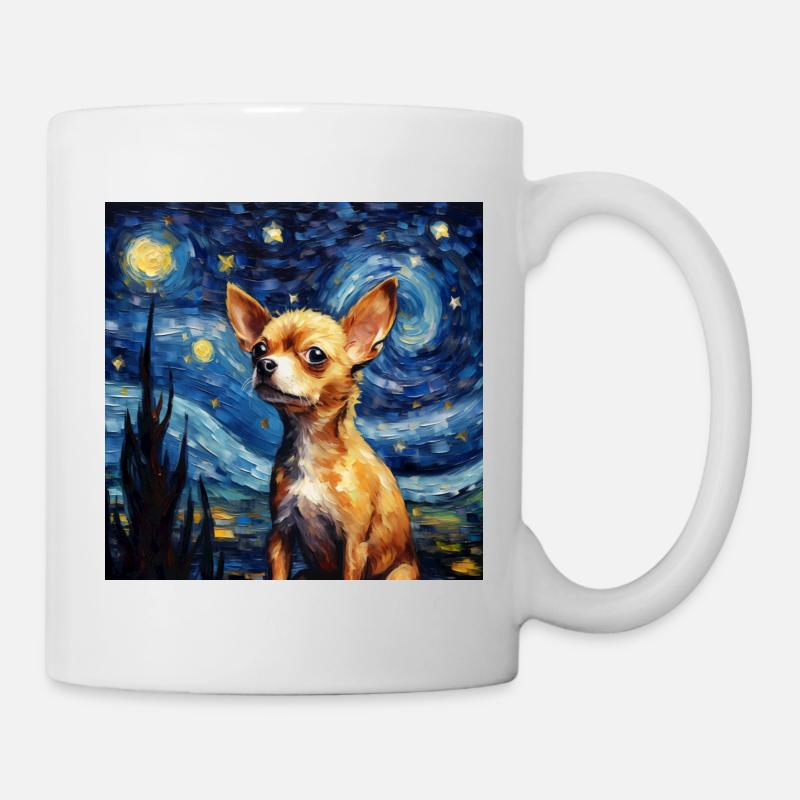 Chihuahua Nuit étoilée - Mug blanc - blanc