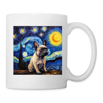 Bouledogue français Nuit étoilée - Mug blanc - blanc - Droite