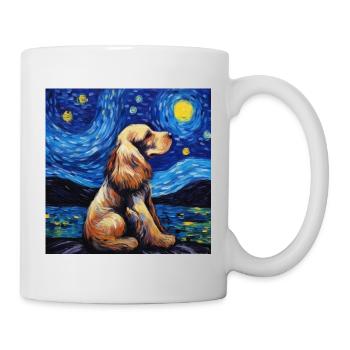 Cocker Épagneul Nuit Étoilée - Mug blanc - blanc - Droite