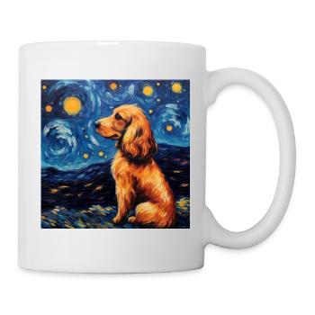 Cocker Épagneul Nuit Étoilée - Mug blanc - blanc - Droite