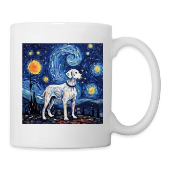Nuit étoilée dalmate - Mug blanc - blanc - Droite