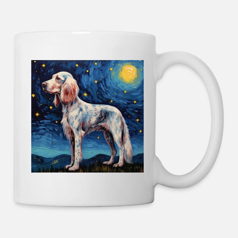 English Setter Sternennacht - Tasse - Weiß