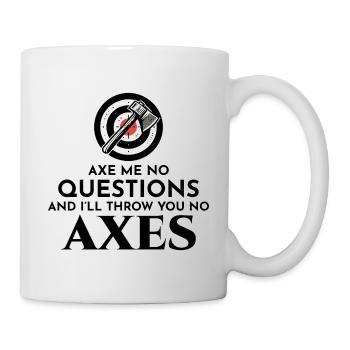 Axt Werfen Axt Werfer Holzfäller Vintage Lustig - Tasse - Weiß - Rechts