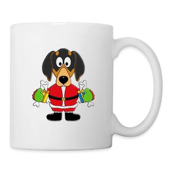 HUND - WEIHNACHTSMANN - GESCHENKE - WEIHNACHTEN - Tasse - Weiß - Rechts