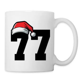 77 Zahl Weihnachten - Tasse - Weiß - Rechts