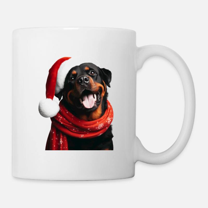 Rottweiler Merry Christmas - Mug - white