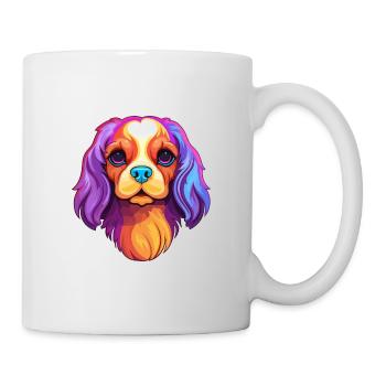 Épagneul jouet anglais race de chien dessin animé Kawaii Illus - Mug blanc - blanc - Droite