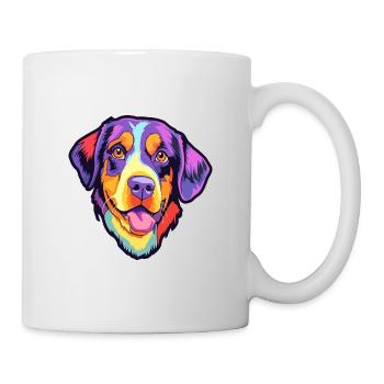 Entlebucher Mountain Dog Breed Cartoon Kawaii Illu - Mug blanc - blanc - Droite