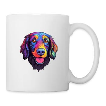 Plat Enduit Retriever Chien Race Cartoon Kawaii Ill - Mug blanc - blanc - Droite