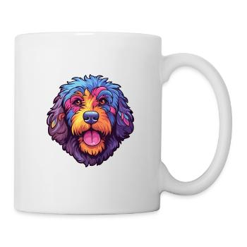 Frison chien d’eau race Cartoon Kawaii Illustratio - Mug blanc - blanc - Droite