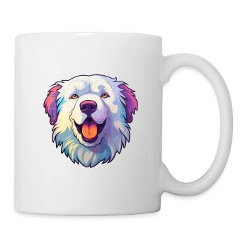 Great Pyrenees Dog Breed Cartoon Kawaii Illustrati - Mug - white - Right