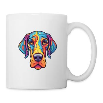 Dogue allemand race de chien Cartoon Kawaii Illustration - Mug blanc - blanc - Droite