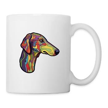 Galgo Español Hunderasse Cartoon Kawaii Illustratio - Tasse - Weiß - Rechts
