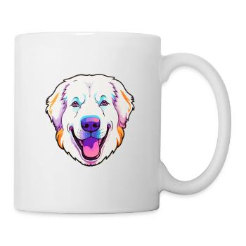 Kuvasz chien race dessin animé kawaii illustration - Mug blanc - blanc - Droite