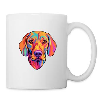 Hongrois Vizsla Chien Race Cartoon Kawaii Illustra - Mug blanc - blanc - Droite