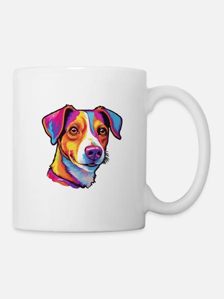 Jack Russell Terrier Dog Breed Cartoon Kawaii Illu - Mug - white