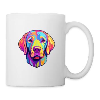 Labrador Retriever Dog Breed Cartoon Kawaii Illust - Mug - white - Right