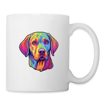 Labrador Hunderasse Cartoon Kawaii Illustration - Tasse - Weiß - Rechts