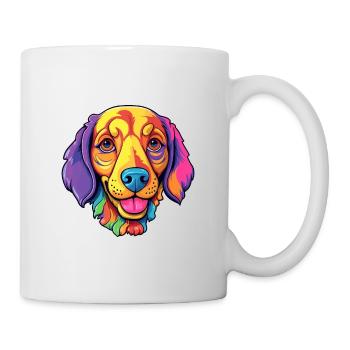 Levesque chien race Cartoon Kawaii Illustration - Mug blanc - blanc - Droite