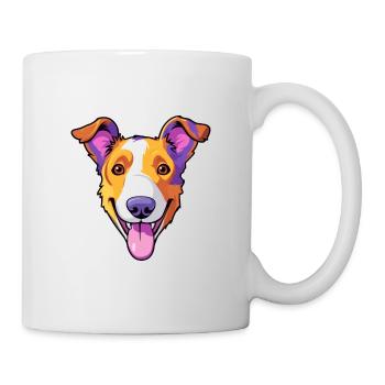 Miniature Fox Terrier chien race dessin animé Kawaii malade - Mug blanc - blanc - Droite