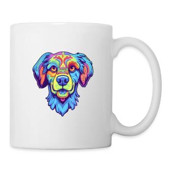 Kintamani chien race dessin animé kawaii illustration - Mug blanc - blanc - Droite