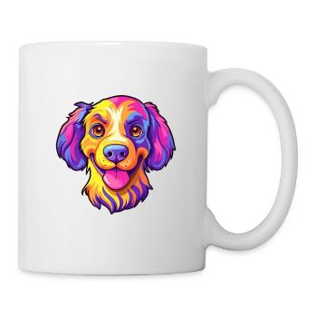 Koolie chien race dessin animé Kawaii Illustration - Mug blanc - blanc - Droite