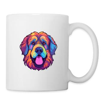Leonberger Dog Breed Cartoon Kawaii Illustration - Mug - white - Right