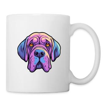 Neapolitanischer Mastiff Hunderasse Cartoon Kawaii Illust - Tasse - Weiß - Rechts