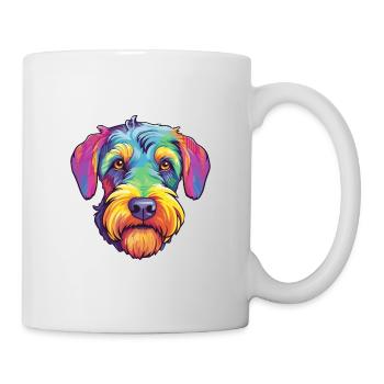 Mittelschnauzer Hunderasse Cartoon Kawaii Illustrat - Tasse - Weiß - Rechts