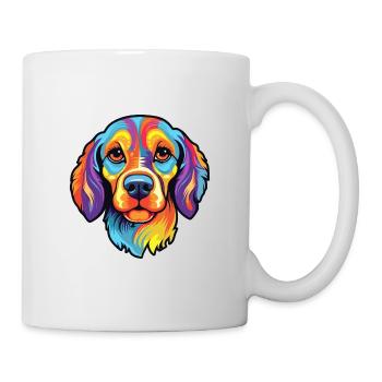 New Zealand Huntaway Dog Breed Cartoon Kawaii Illu - Mug - white - Right