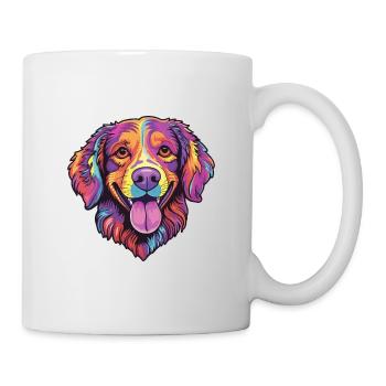 Nouvelle-Zélande chien race dessin animé Kawaii Illustration - Mug blanc - blanc - Droite