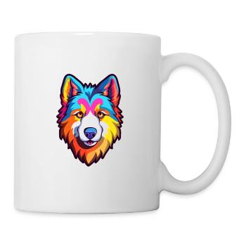 Northern Inuit Dog Breed Cartoon Kawaii Illustrati - Mug - white - Right