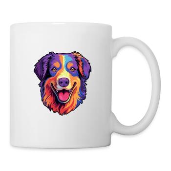 Nordamerikanischer Schäferhund Rasse Cartoon Kawaii I - Tasse - Weiß - Rechts