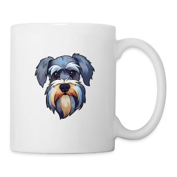Miniature Schnauzer chien race dessin animé Kawaii Illus - Mug blanc - blanc - Droite