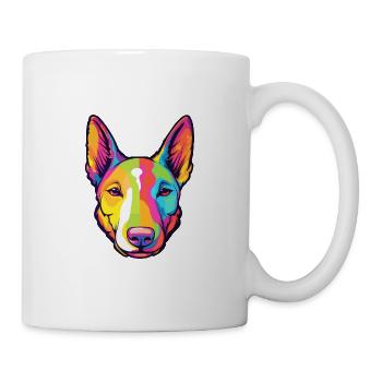 Miniatur Bullterrier Hunderasse Cartoon Kawaii Il - Tasse - Weiß - Rechts