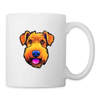 Lakeland Terrier chien race Cartoon Kawaii Illustra - Mug blanc - blanc - Droite