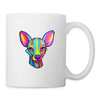 Mexican Hairless Dog Breed Cartoon Kawaii Illustra - Mug - white - Right