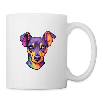 Manchester Terrier chien race dessin animé kawaii illust - Mug blanc - blanc - Droite