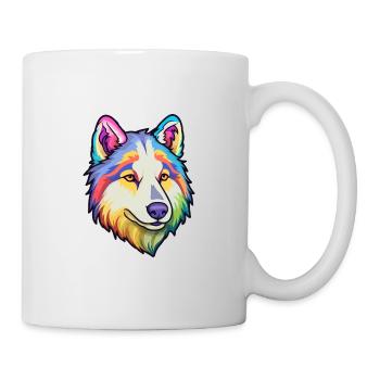 Labrador Husky Hunderasse Cartoon Kawaii Illustrati - Tasse - Weiß - Rechts