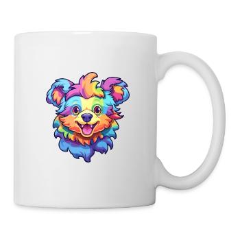Hokkaido Dog Breed Cartoon Kawaii Illustration - Mug - white - Right
